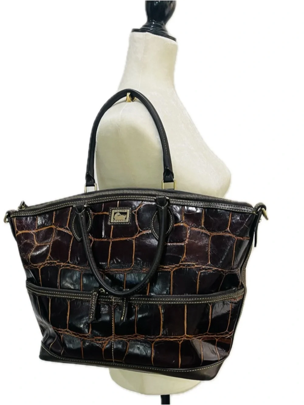 Dooney & Bourke Women's Croc-Embossed Dillen Leather Tote Bag